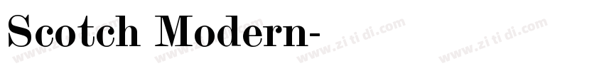 Scotch Modern字体转换